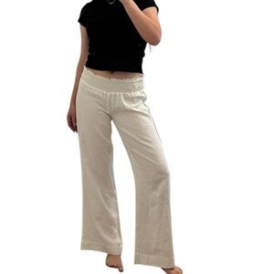 White Wide-Leg Pants
